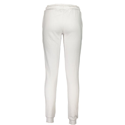 Cavalli Class White Cotton Sports Trousers