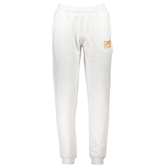 Cavalli Class White Cotton Sports Trousers