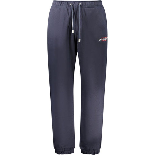 Guess Jeans Blue Cotton Sports Trousers