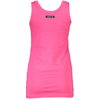 Cavalli Class Pink Cotton Tank Top - Stylish Summer Essential