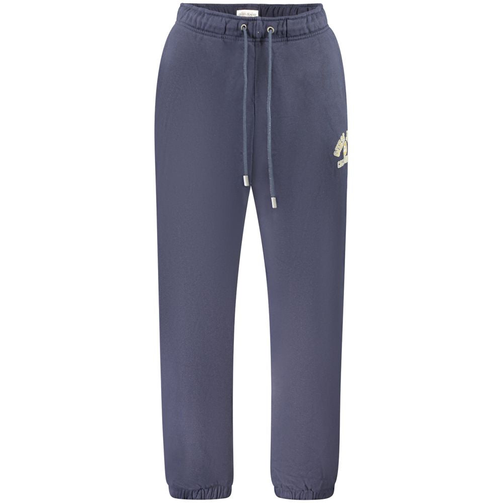 Guess Jeans Blue Cotton Pants - Sporty Elegance Redefined