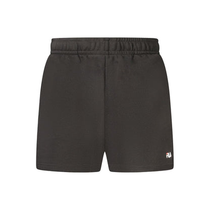 Fila Black Cotton Pant - Lusciano Elastic Waist Shorts