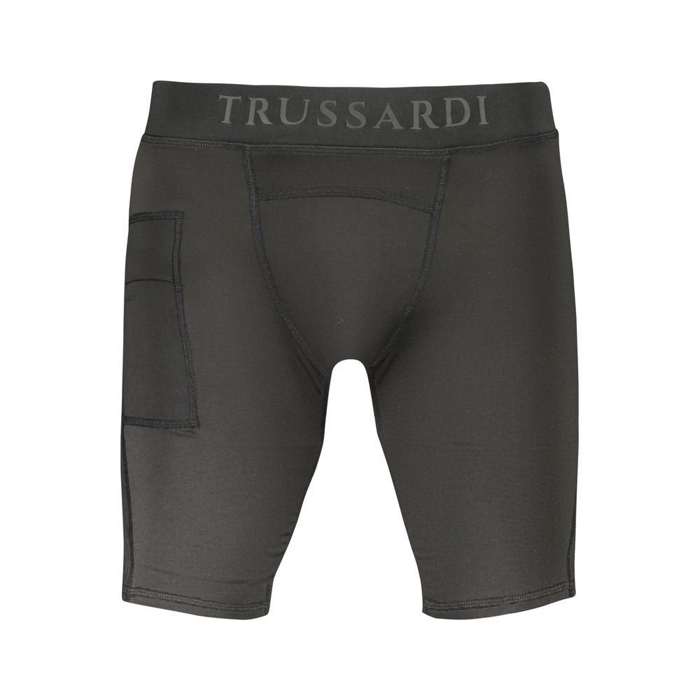 Trussardi Black Polyester Active Leggings