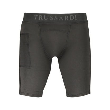 Trussardi Black Polyester Active Leggings