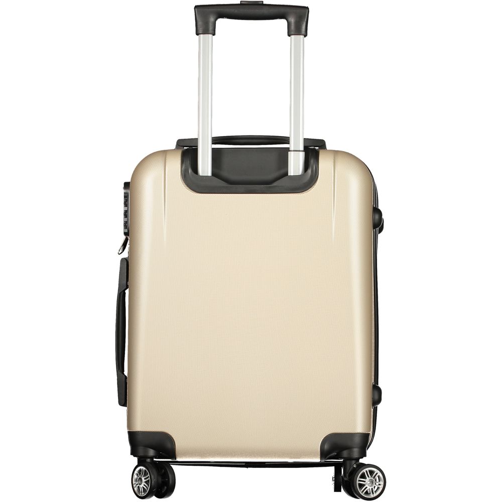 Laura Biagiotti Gold Polyethylene Luggage Set of 3 Trolleys