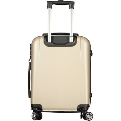 Laura Biagiotti Gold Polyethylene Luggage Set of 3 Trolleys