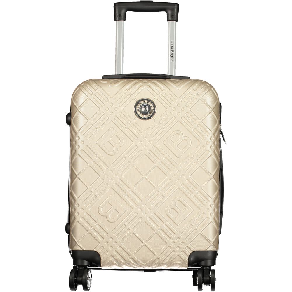 Laura Biagiotti Gold Polyethylene Luggage Set of 3 Trolleys