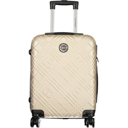 Laura Biagiotti Gold Polyethylene Luggage Set of 3 Trolleys