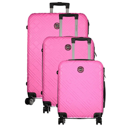 Laura Biagiotti Pink Polyethylene Luggage Set