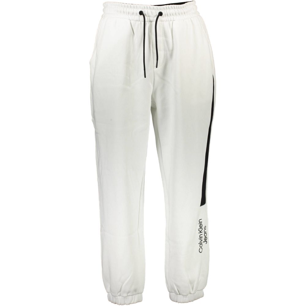 Calvin Klein White Cotton Sports Trousers