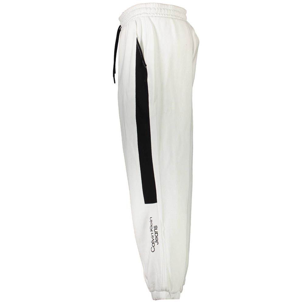 Calvin Klein White Cotton Sports Trousers