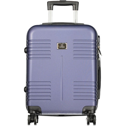 Laura Biagiotti Blue Polyethylene Luggage - Small Trolley