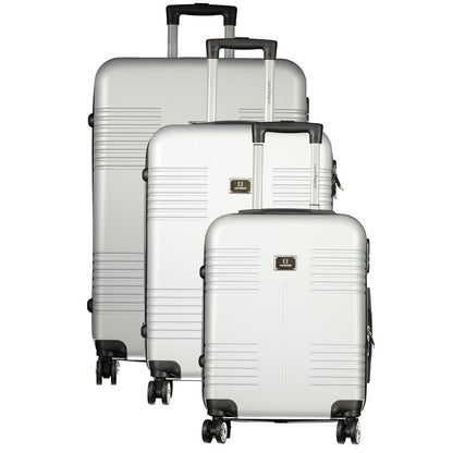 Laura Biagiotti Gray Polyethylene Luggage Set of 3 Trolleys
