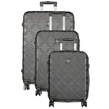 Laura Biagiotti Black Polyethylene Luggage Set of 3 Trolleys