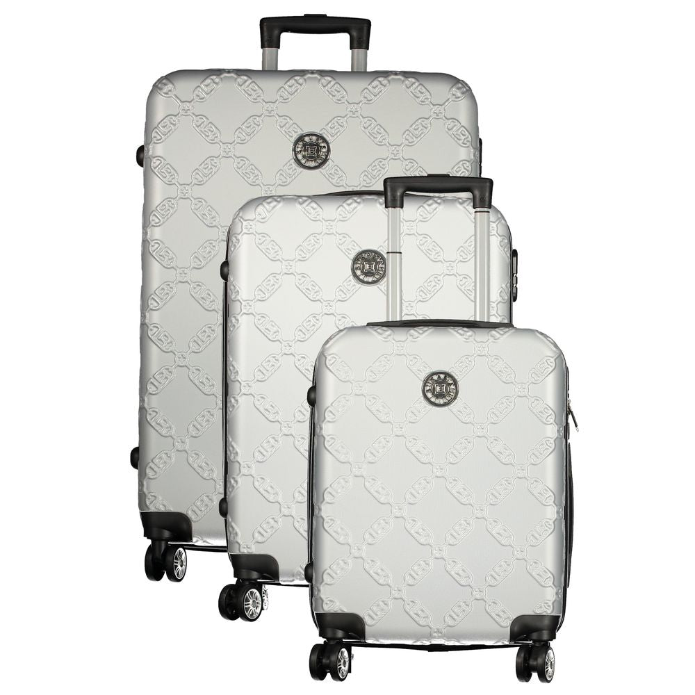 Laura Biagiotti Gray Polyethylene Luggage Set of 3 Trolleys