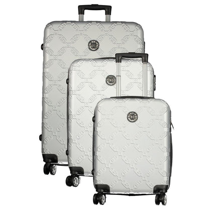 Laura Biagiotti Gray Polyethylene Luggage Set of 3 Trolleys