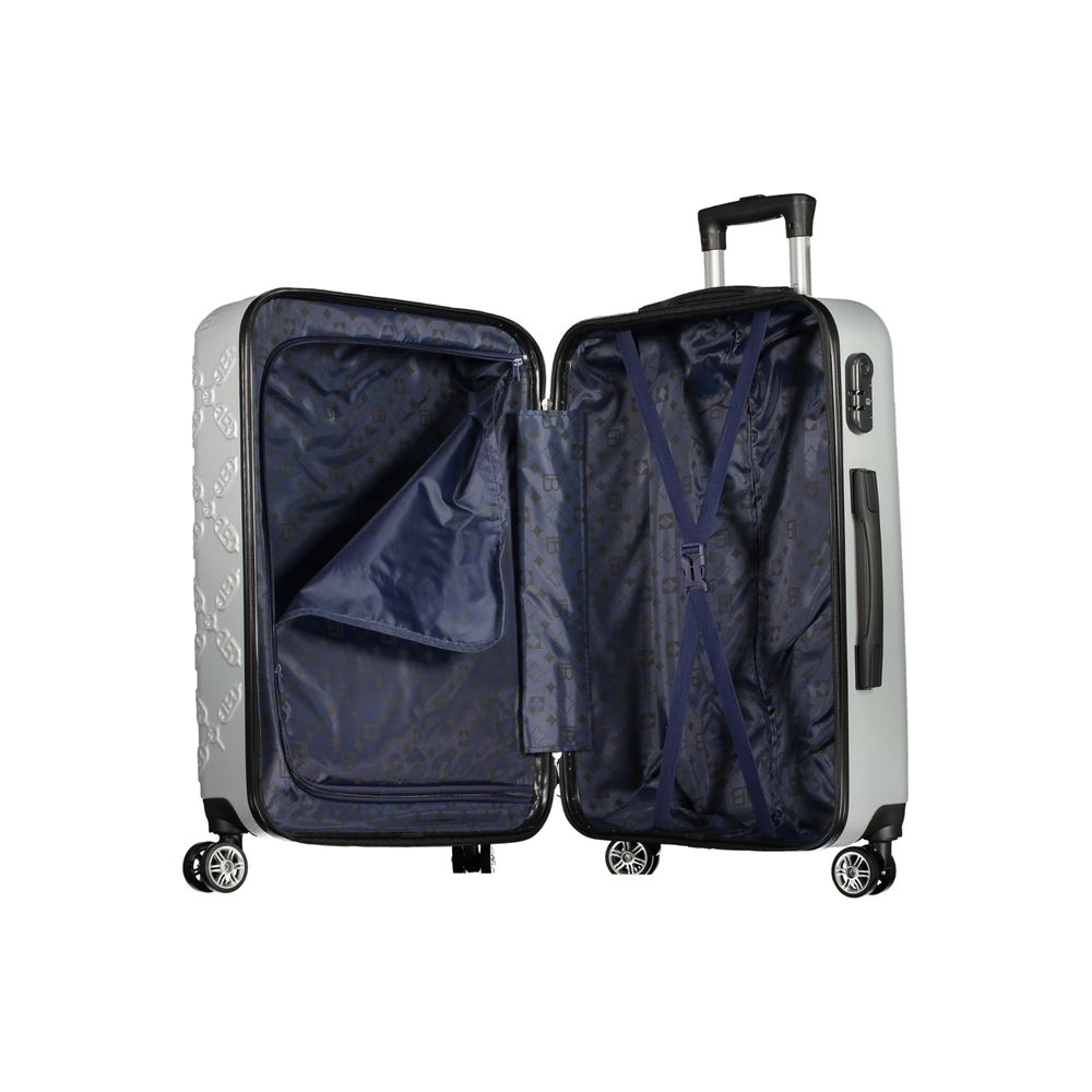 Laura Biagiotti Gray Polyethylene Luggage Set of 3 Trolleys