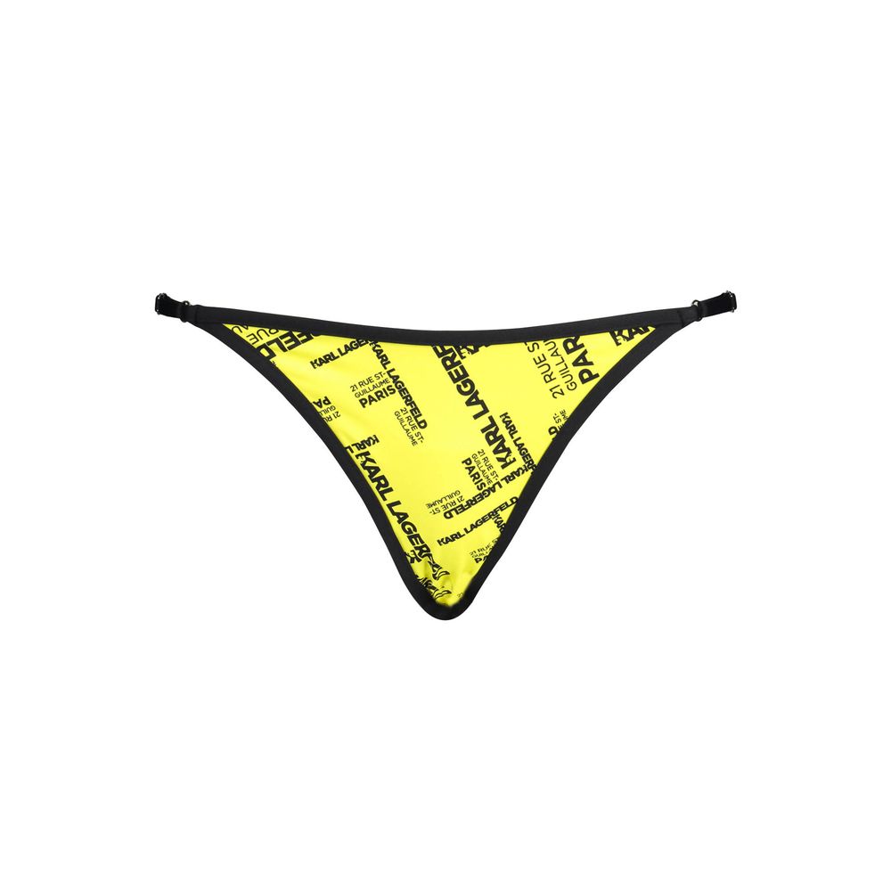 Karl Lagerfeld Yellow Elastane Swimwear