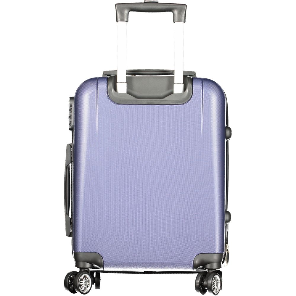 Laura Biagiotti Blue Polyethylene Luggage Set of 3 Trolleys