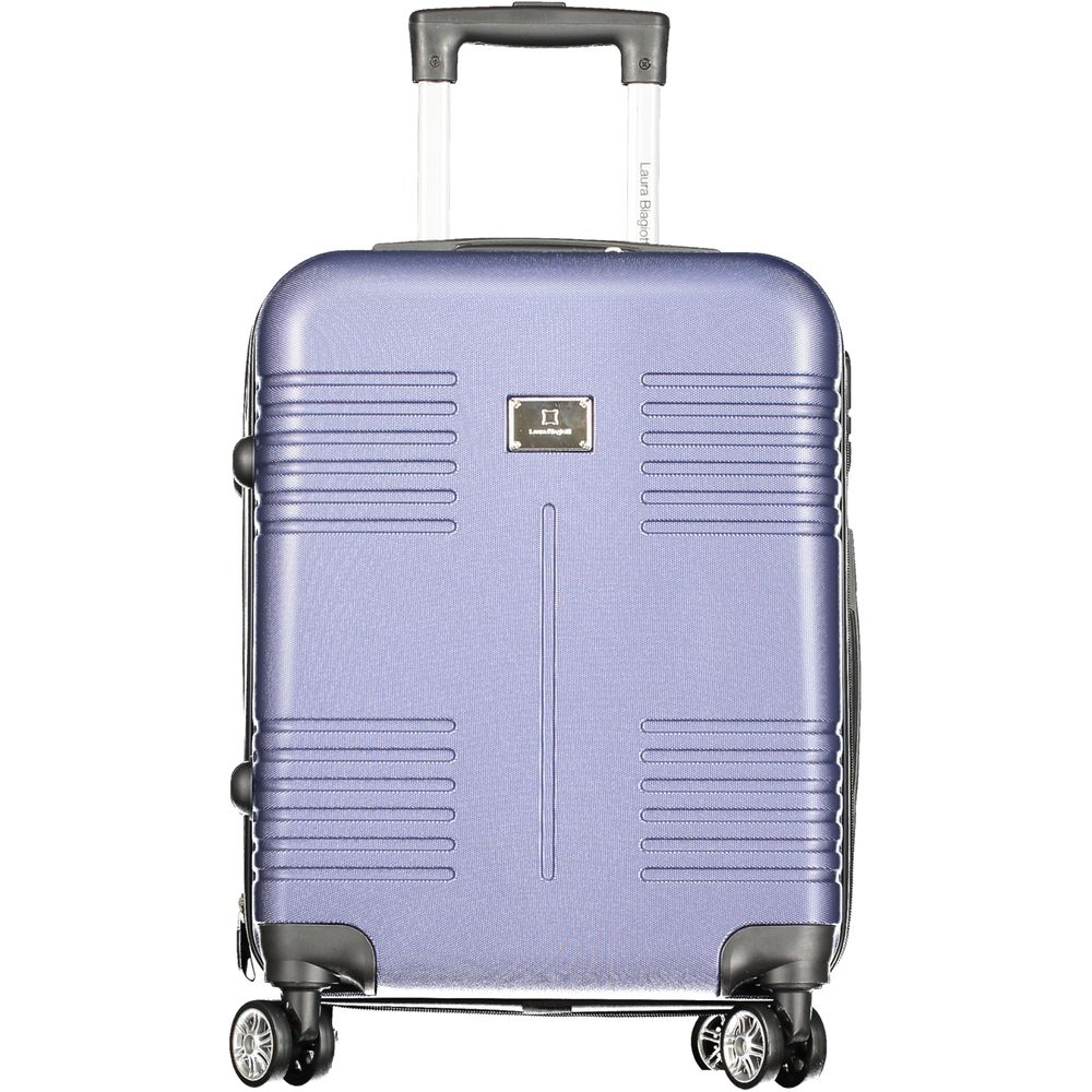 Laura Biagiotti Blue Polyethylene Luggage Set of 3 Trolleys