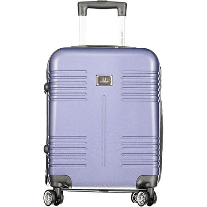 Laura Biagiotti Blue Polyethylene Luggage Set of 3 Trolleys
