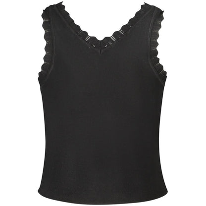 Guess Jeans Black Viscose Tank Top - Effortless Glamour