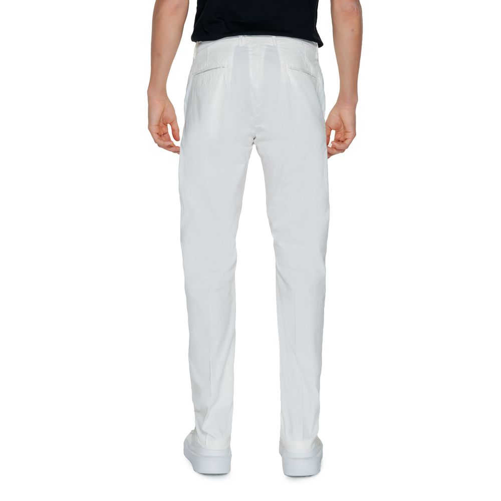 Borghese White Cotton Pant for Men