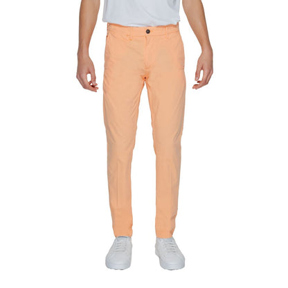 Borghese Orange Cotton Pant for Men