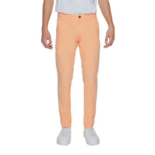 Borghese Orange Cotton Pant for Men