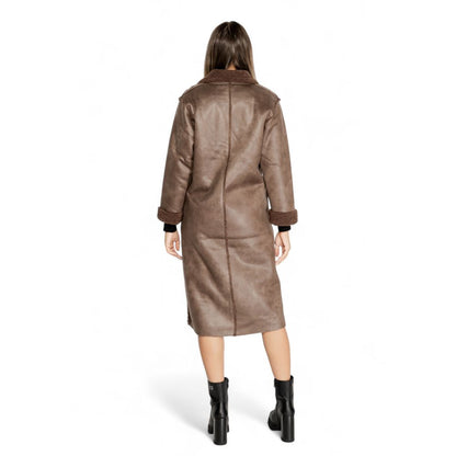 Cleré Brown Polyester Coat for Women