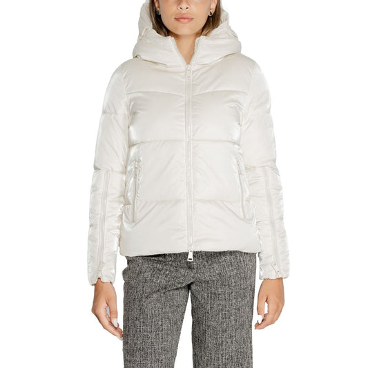 Cleré Cream Polyester Jacket & Coat for Women
