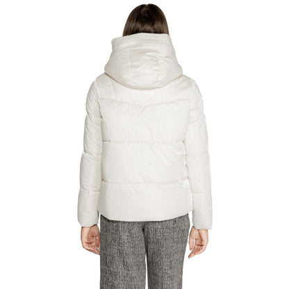 Cleré Cream Polyester Jacket & Coat for Women