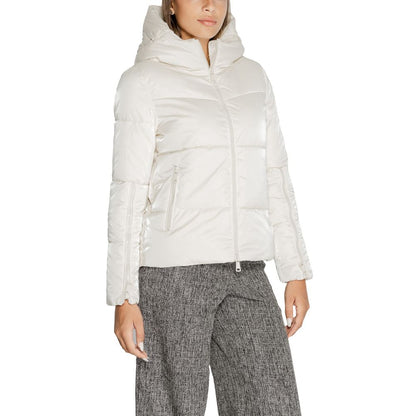 Cleré Cream Polyester Jacket & Coat for Women