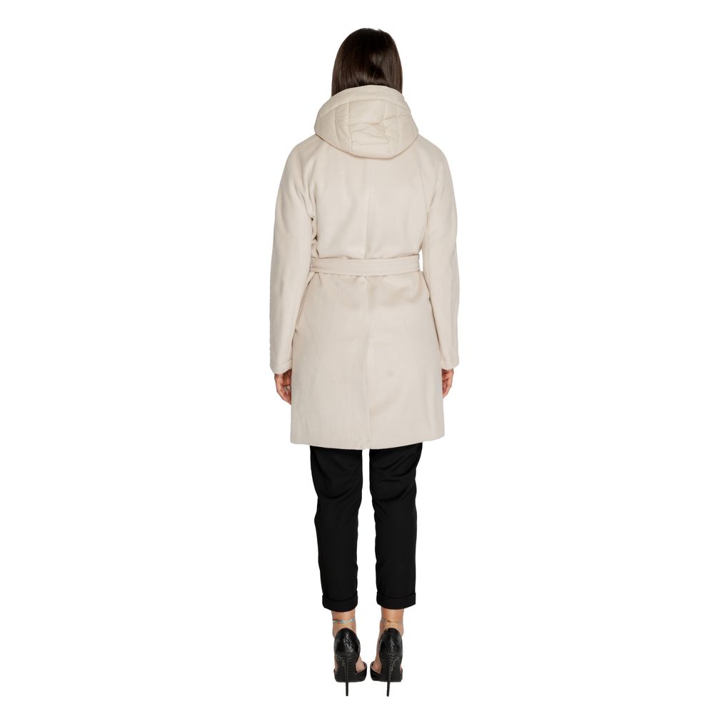Cleré Beige Polyester Coat for Women