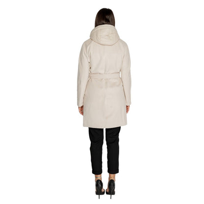 Cleré Beige Polyester Coat for Women