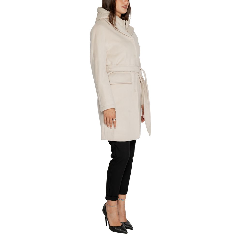 Cleré Beige Polyester Coat for Women