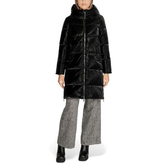 Cleré Black Polyester Women's Jacket & Coat