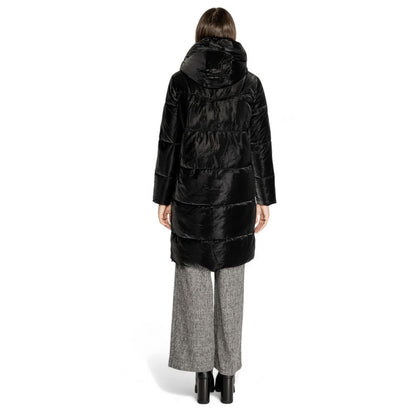 Cleré Black Polyester Women's Jacket & Coat