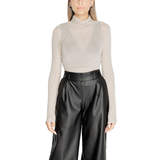 Cleré Beige Modal Long Sleeve T-Shirt
