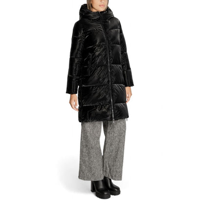 Cleré Black Polyester Women's Jacket & Coat
