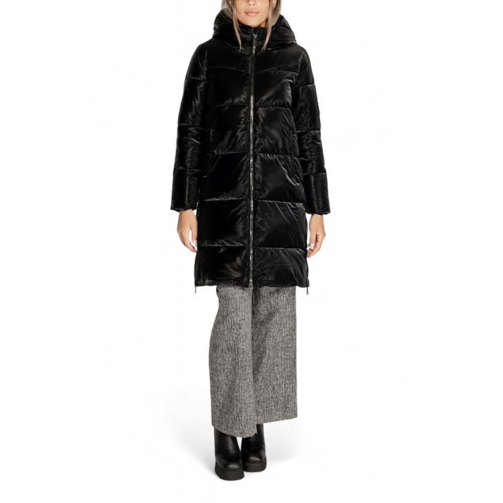Cleré Black Polyester Women's Jacket & Coat