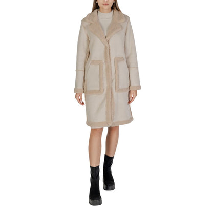 Cleré Cream Wool Coat for Women