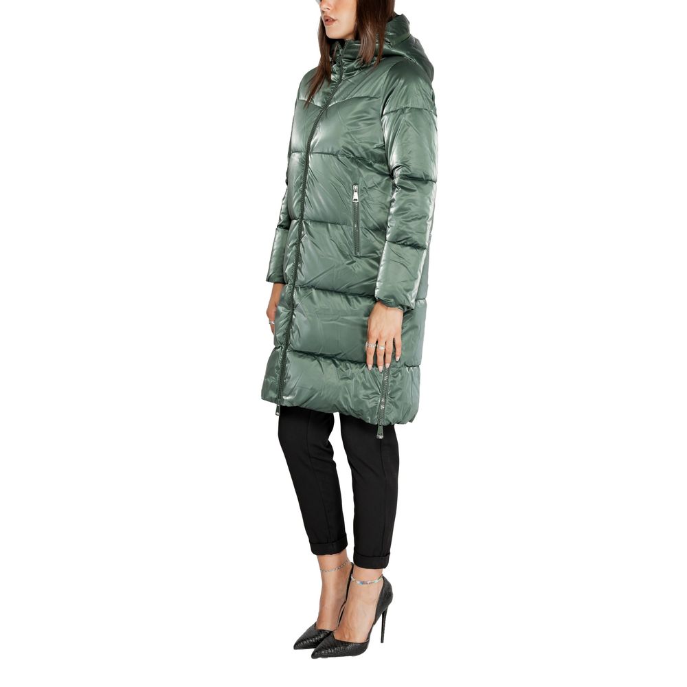 Cleré Green Polyester Jacket & Coat for Women