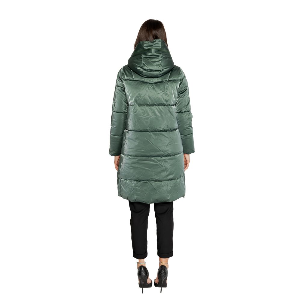 Cleré Green Polyester Jacket & Coat for Women