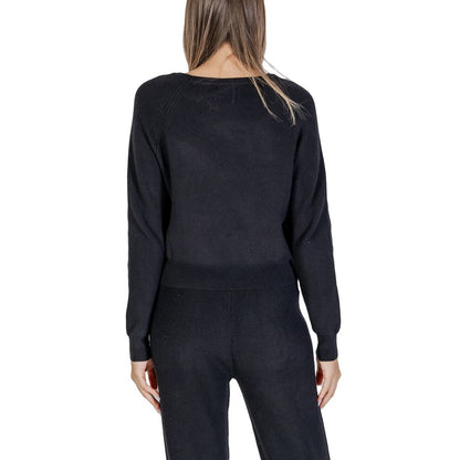 Cleré Black Viscose Sweater for Women