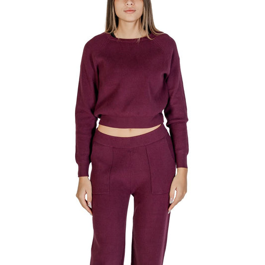 Cleré Purple Viscose Sweater for Women