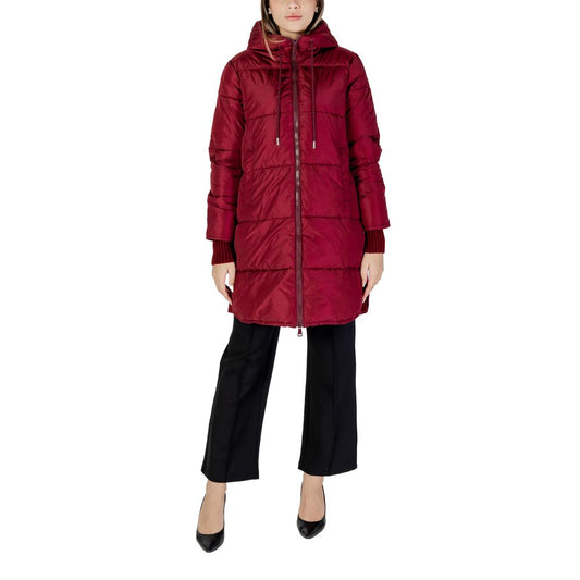 Cleré Red Polyester Jacket & Coat for Women