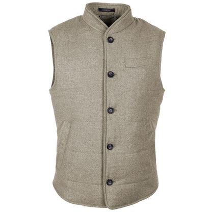 Loro Piana Made in Italy Beige Wool Sleeveless Jacket