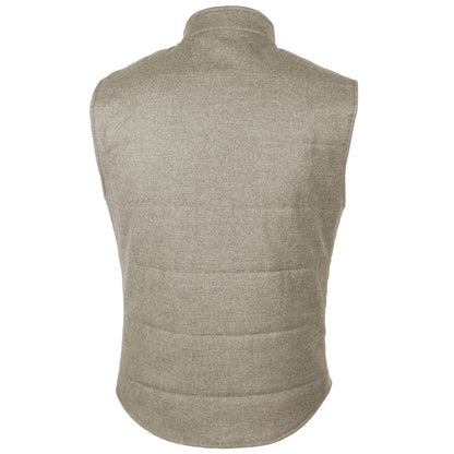 Loro Piana Made in Italy Beige Wool Sleeveless Jacket