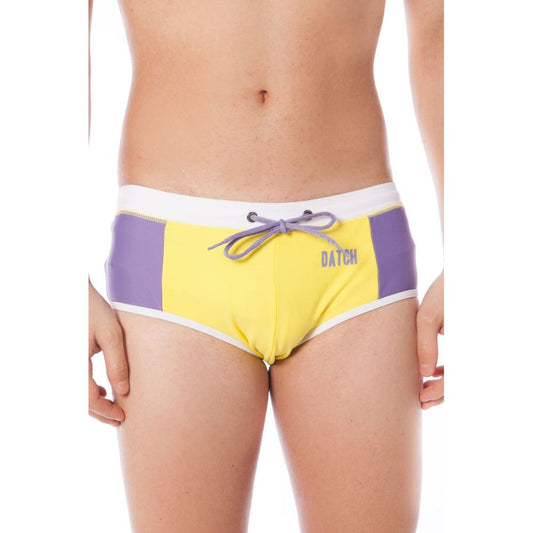Datch Yellow Elastane Swimwear - Stylish Sea Briefs